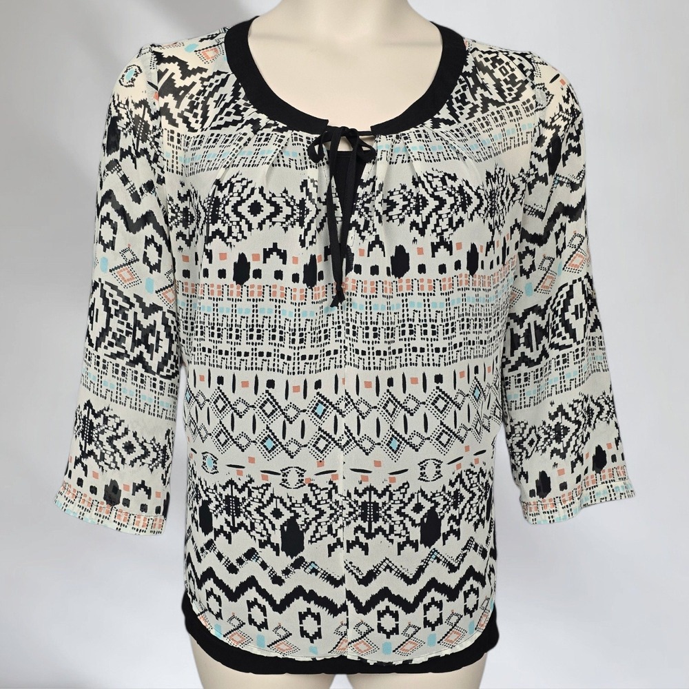Daniel Rainn Bohemian-style Popover Blouse Women's Size‎ Large EUC